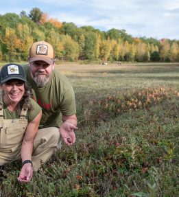 Tracyn and Steve in cranberry bog
